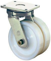 Dopp-Lenkr.150mm S100.B15Platte,Kst.weiß,KL S100.B15.151 BS ROLLEN