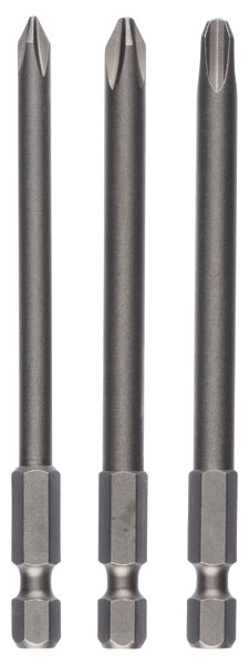 Schrauberbit-Set Extra-Hart, 3-teilig, PH1, PH2, PH3, 152 mm