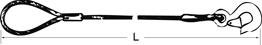 Anschlagseil 1Öse 1Haken 1 m Durchm. 10 mm