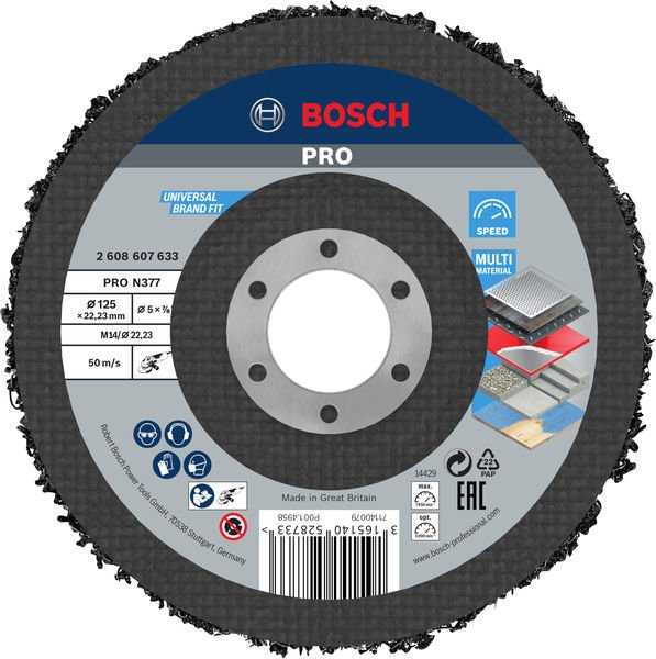 PRO N377 Reinigungsscheibe, 125 mm, 22.23 mm