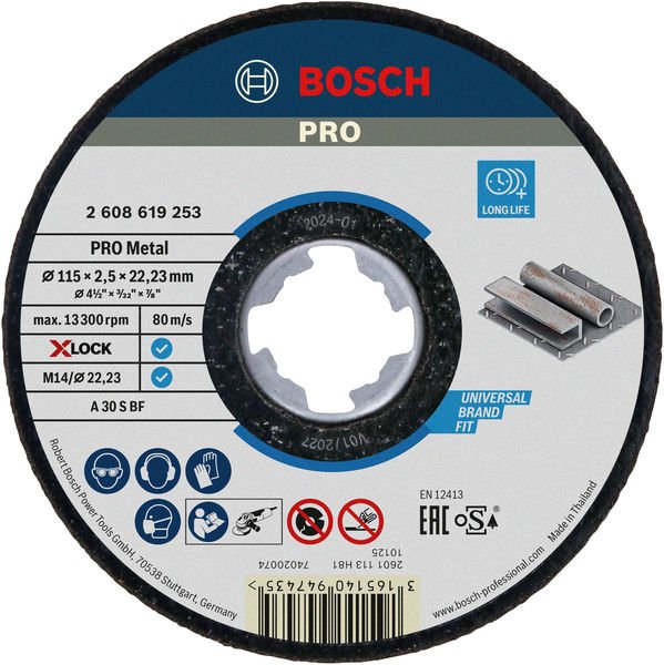 PRO Metal X-Lock Trennscheibe, 115 x 2.5 x 22.23 mm, gerade, oSa