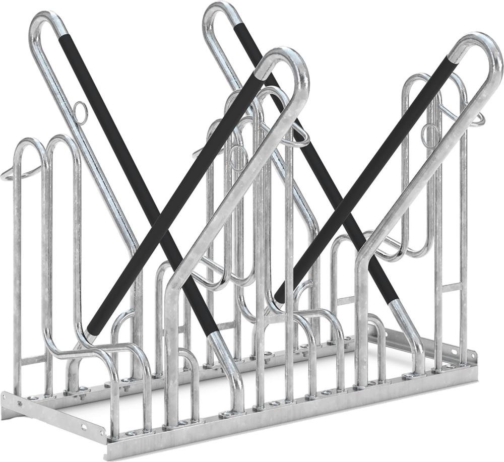 Fahrrad-Anlehnparker zweiseitig, verzinkt L 1080 mm, 4 Plätze