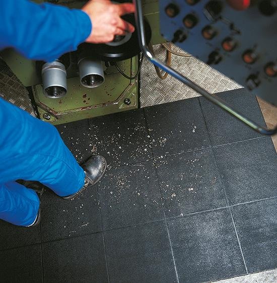 Arbeitsplatzmatte YOGA SOLID Spark schwarz B90xT90 cm