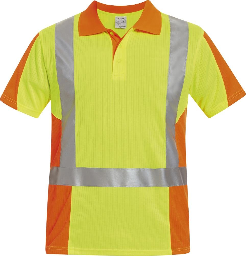 Warn-Poloshirt Zwolle, Gr. 2XL, gelb/orange