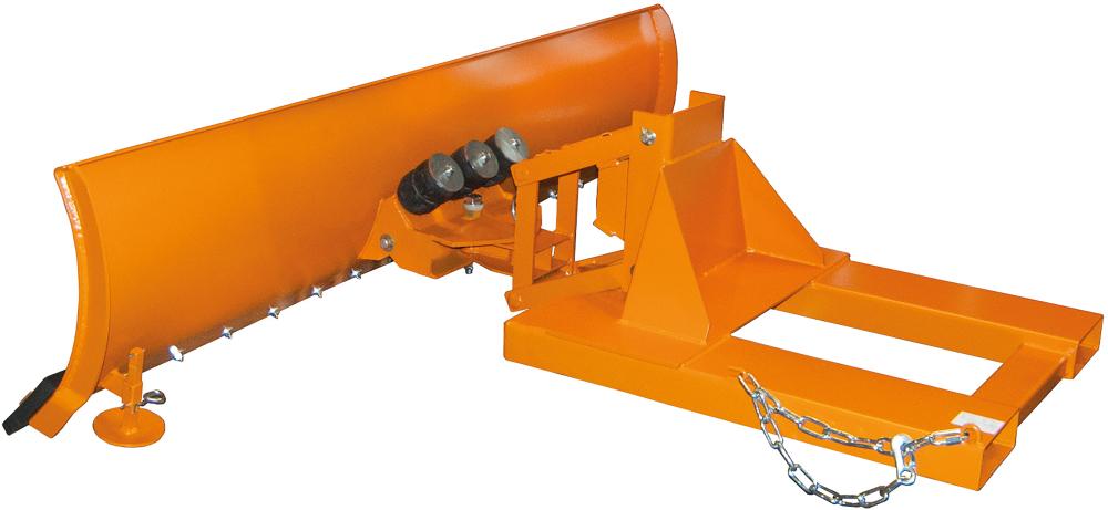 Schneeschieber SCH-G f. Stapler,RAL2000 orangeSchildbreite 2400mm m. Gummischürfleiste