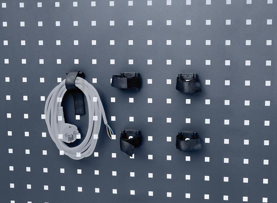 Fixhalter B34xT37xD12 mm für Kabel und Schläuche für Lochplatten