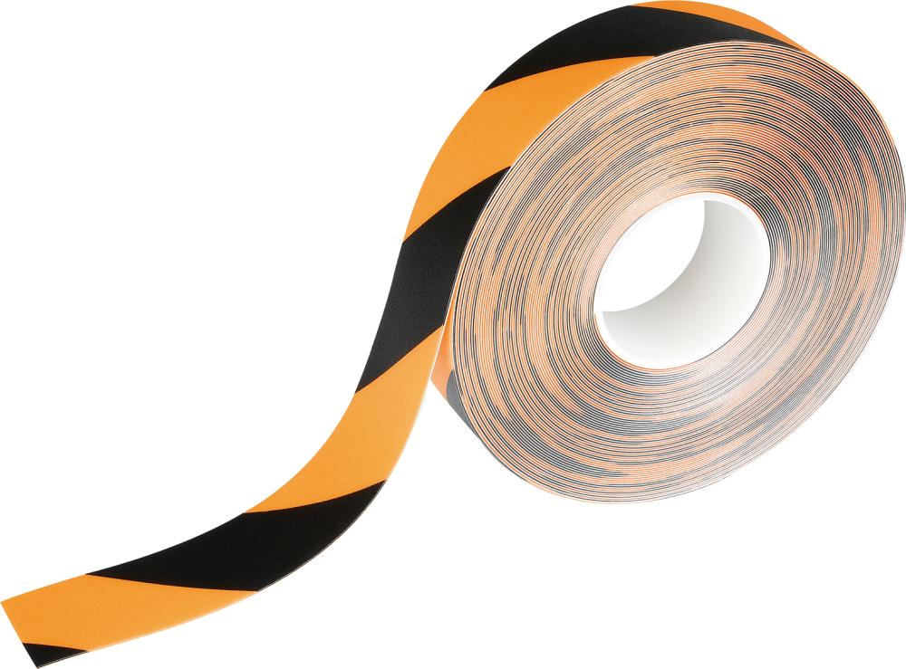 DURABLE Bodenmarkierungs-band DURALINE 50/05 ablö-sbar Breite 50mm Länge 1-5m gelb/schwarz 5 Stück