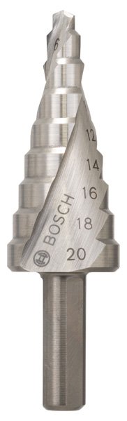 Stufenbohrer HSS, 4 - 20 mm, 8 mm, 70,5 mm, 9 Stufen