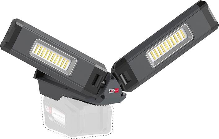 Akku-Flügel-Strahler DUO CONNECT 1250-2500 Lumen ohne AkkuSCANGRIP