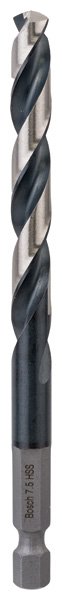 HSS Spiralbohrer mit Sechskantschaft 7,5 mm