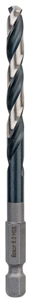 HSS Spiralbohrer mit Sechskantschaft 6,0 mm