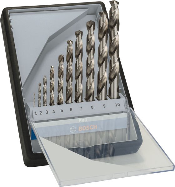 PRO Metal HSS-G Spiralbohrer Set, 10-tlg.