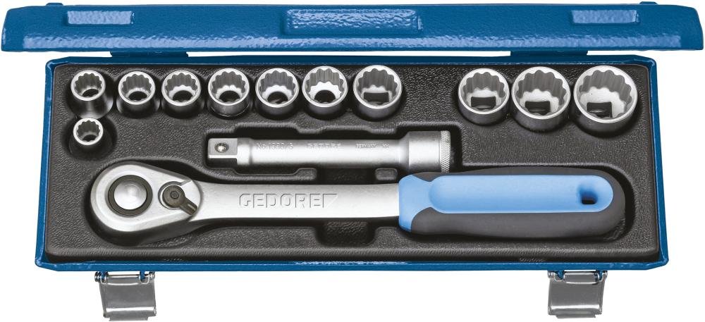 Steckschlüssel-Garnitur 1/2" D19 KMU-20 13-teilig Gedore