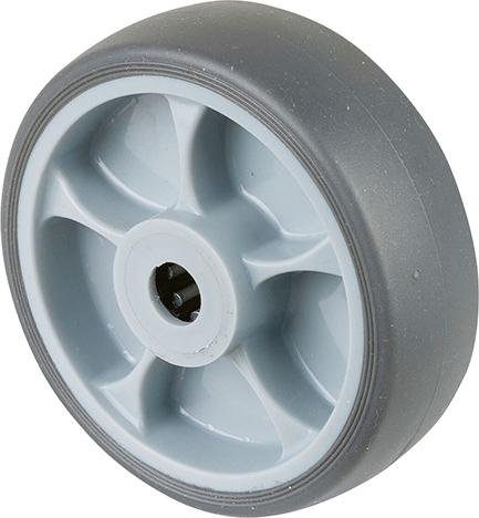 Gummirad B44 Rad Ø 100, grau Achs Ø 12, 110kg