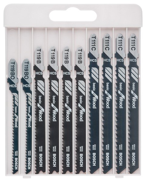 10-tlg. Stichsägeblatt-Set Basic for Wood