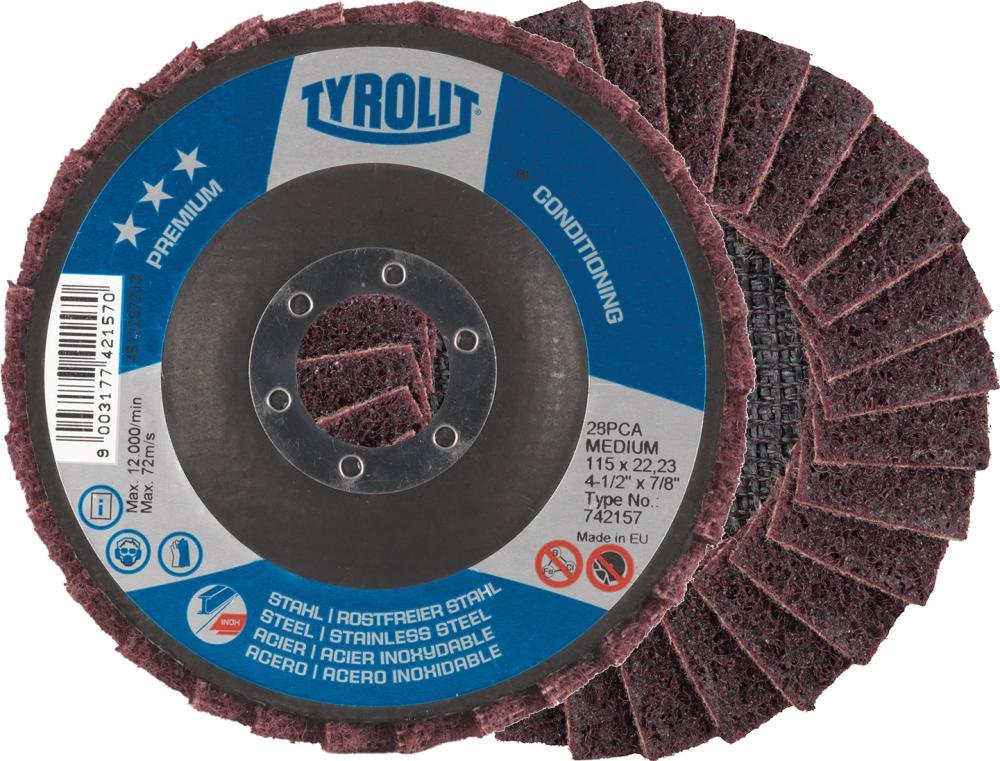 Fächerschleifscheibe Vlies SCM-A 125x22mm medium Tyrolit