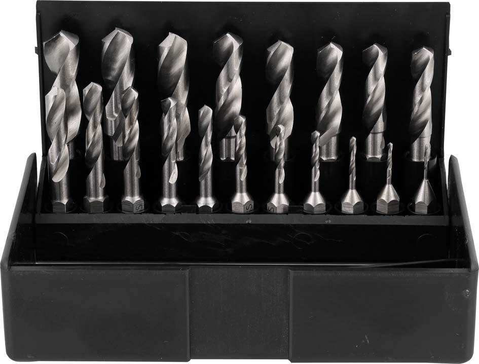 Bit-Satz Spiralbohrer HSS1-10mm 19-teilig VÖLKEL