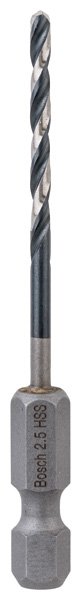 HSS Spiralbohrer mit Sechskantschaft 2,5 mm