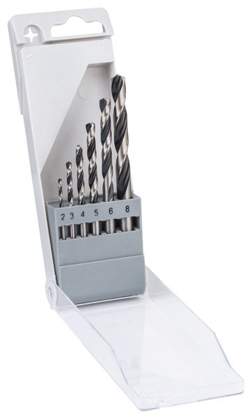 HSS-Spiralbohrer-Set PointTeQ, 6-tlg., 2–8 mm