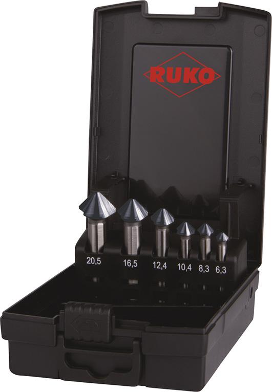 Kegelsenker-Satz DIN335C 90Grad HSS-Co5 RUnaTEC D.6,3-20,5mm Ku- Kassette ULTIMATECUT RUKO
