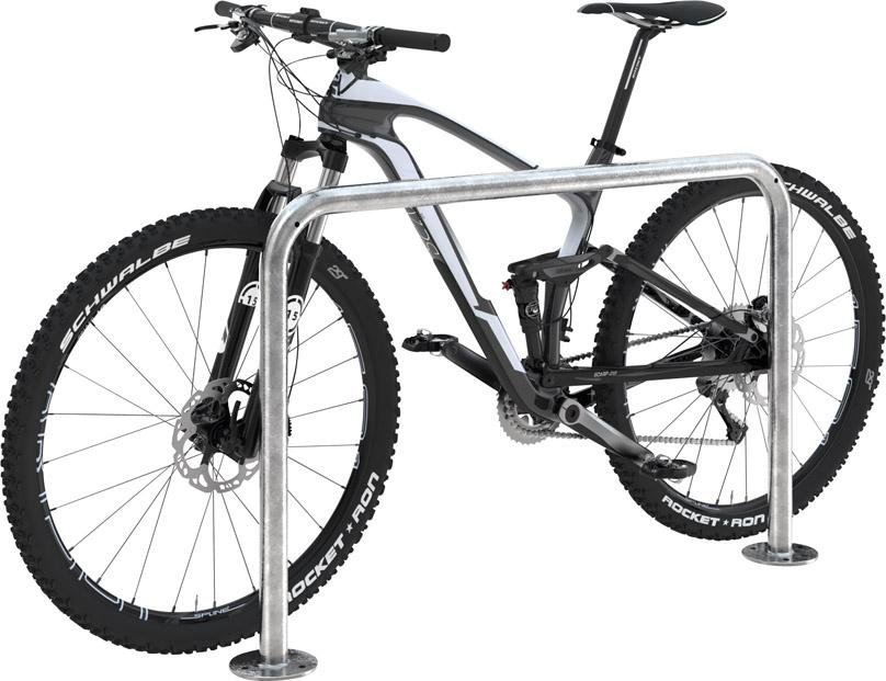 Fahrrad-Anlehnbügel Edelstahl, L 1000 mm zum Aufdübeln