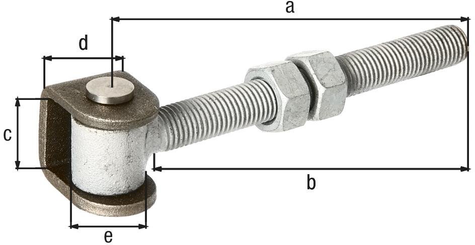 Torband mit Muttern roh, zA, M20