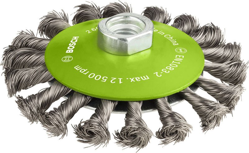 PRO Stainless Steel heavy Kegelbürste, 115 x 0,35 mm, Gewinde