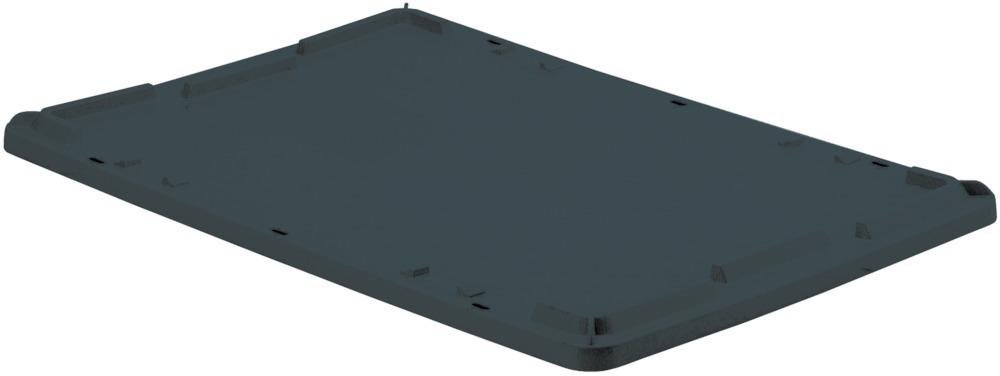 Auflagedeckel schwarz zu Drehstapelbehälter 60/40 Liter LA-KA-PE