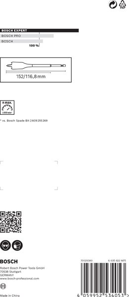 EXPERT SelfCut Speed Flachfräsbohrer-Set, 20/22/25 mm, 3-tlg