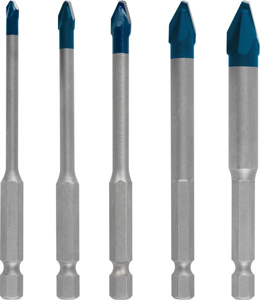 EXPERT HEX-9 HardCeramic Bohrer-Set, 4/5/6/8/10 mm, 5-tlg.