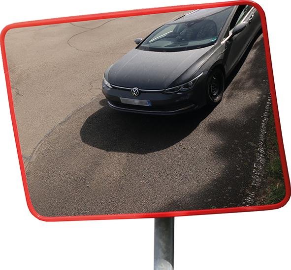 Verkehrsspiegel eckig H400xB600 mm für Außen