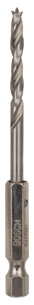 Holzspiralbohrer mit 1/4-Zoll Sechskantschaft, 4 x 43 x 88 mm