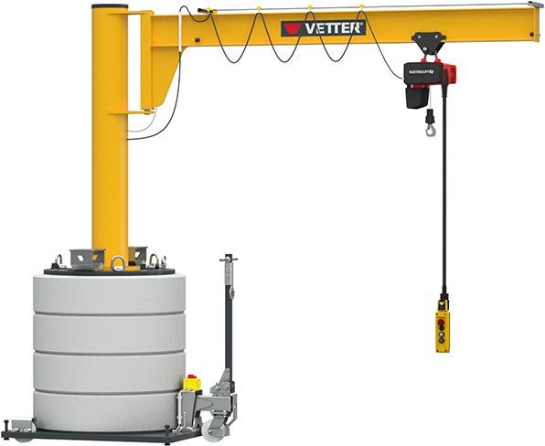 Mobiler Säulenschwenkkran125kg,3,0m,270 MOBILUS+Elektrokettenzug MOB12-AS1,25-3,0