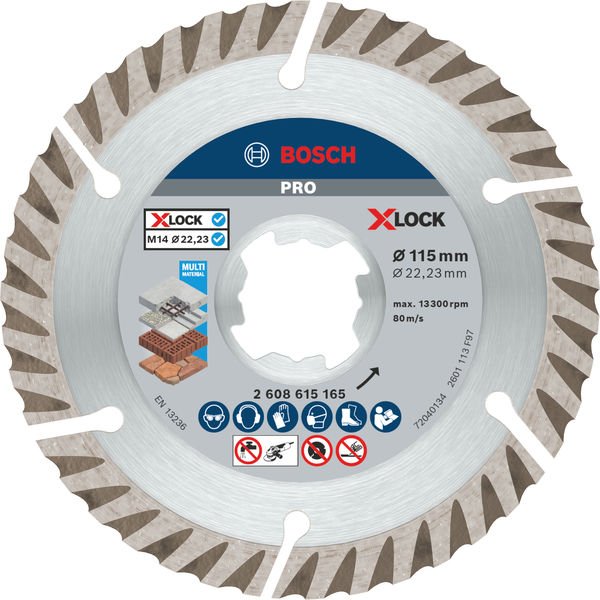 PRO Multi Material X-Lock Diamanttrennscheibe, 115 x 22,23 mm, 22,23 mm
