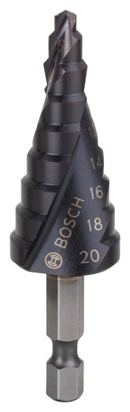 Stufenbohrer HSS-AlTiN, 4 - 20 mm, 4 mm, 70,5 mm, 9 Stufen