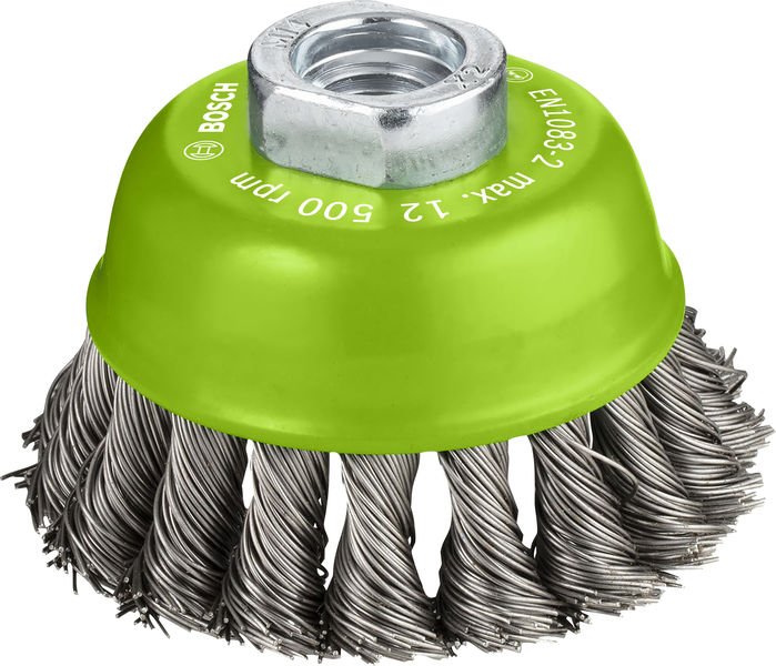 PRO Stainless Steel heavy Topfbürste, 75 x 0,5 mm, Gewinde