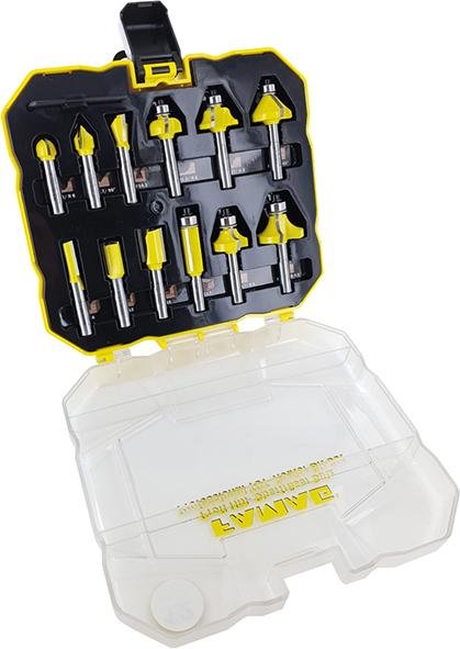 HM-Fräsersatz 12-teilig in Kunststoffbox, Sh 8