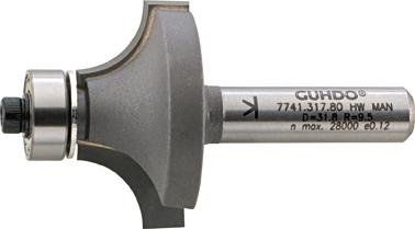 HW-Abrundfräser Z2 S8 D16,7 R2 Guhdo