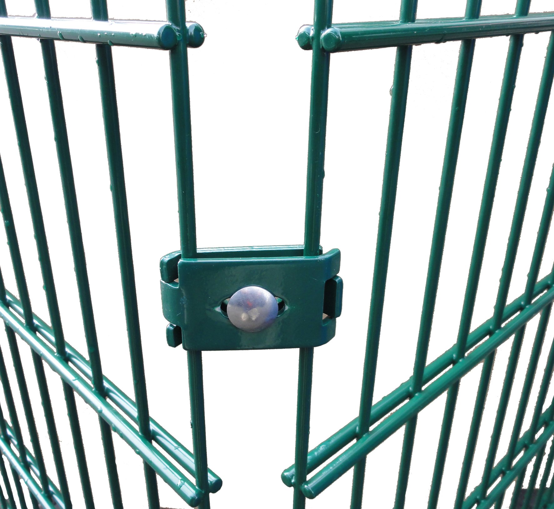 Eckverbinder grün, Set mit Schraube und Mutter