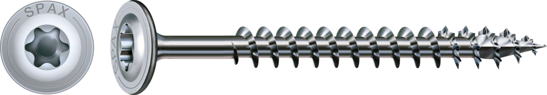 ABC Spax-Holzbauschrauben WIROX Tellerkopf, I-Stern  10,0 x 80 Vollgewi 4CUT-Spitze, gehärtet, gleitbeschichtet