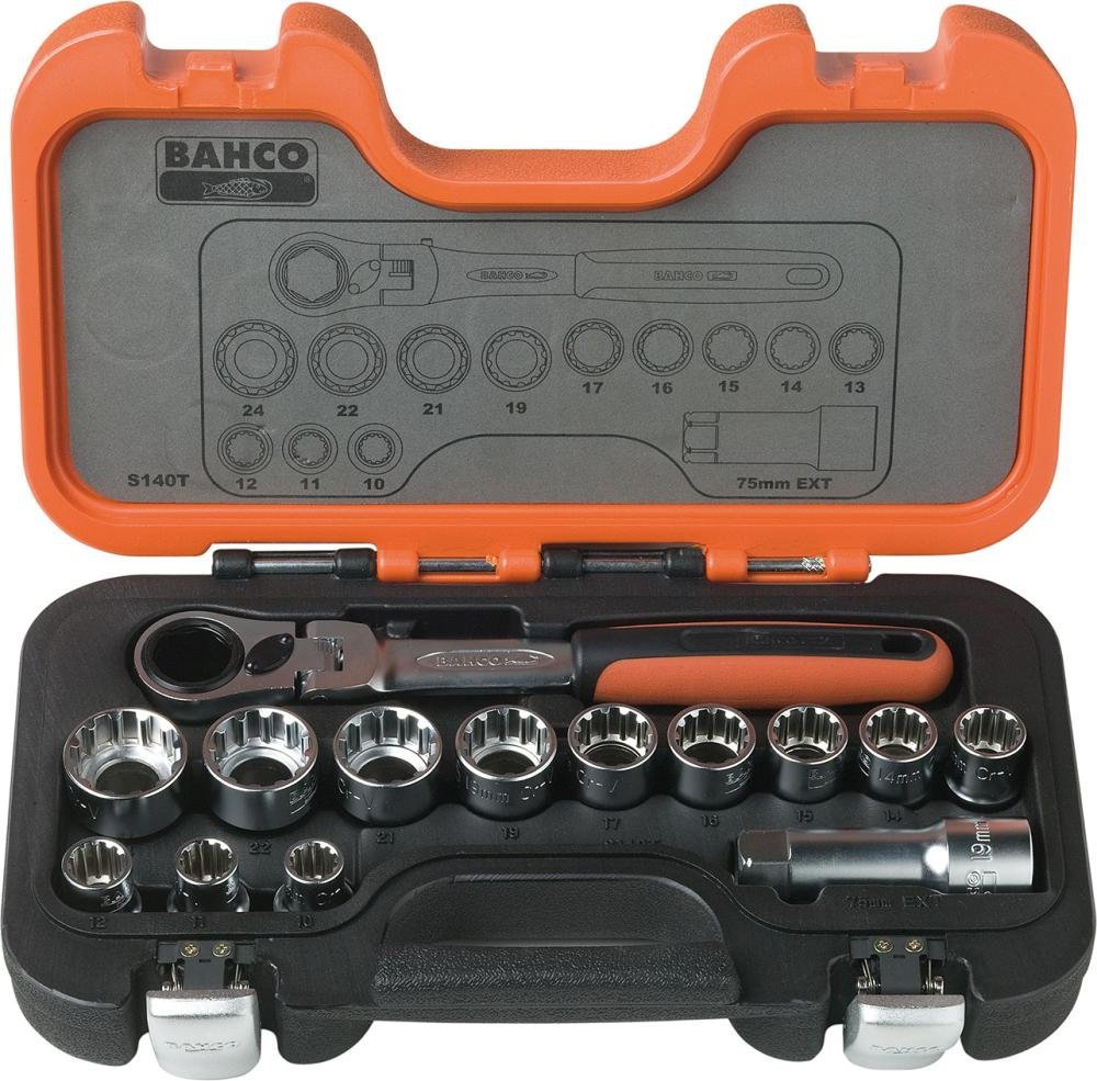 Durchsteck-SteckschlüsselSatz, 14-teilig Bahco