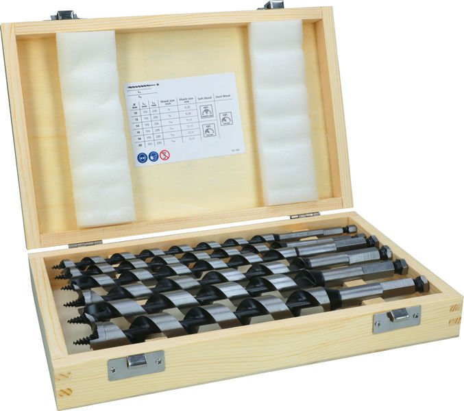PRO Wood Holzschlangenbohrer Set, L235 mm, 6-tlg.