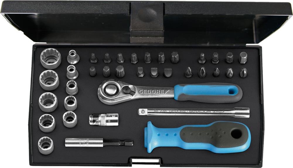 Steckschlüssel-Garnitur 1/4" D20KMU-20 37-teilig Gedore