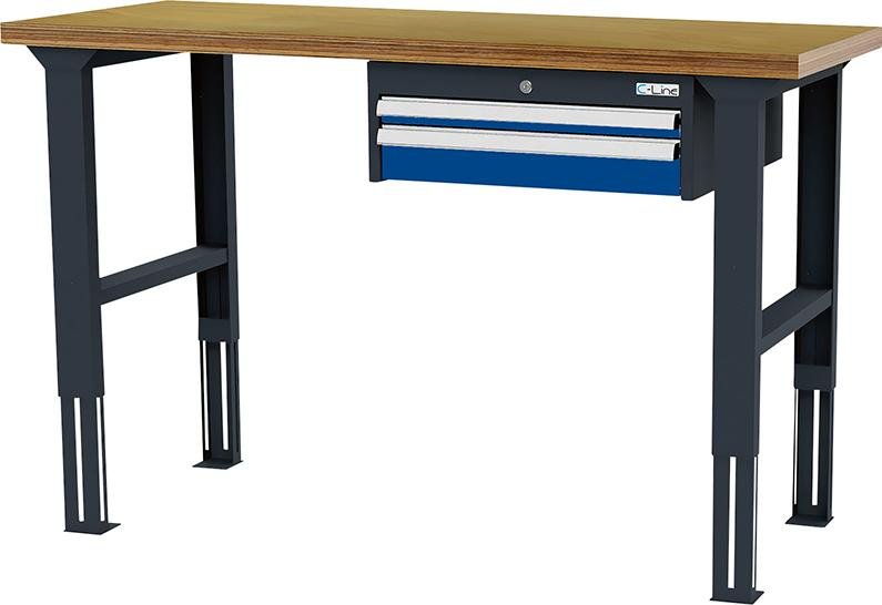 Arbeitstisch B1500mm HV 2 Schbl. 7016/5010 Forum