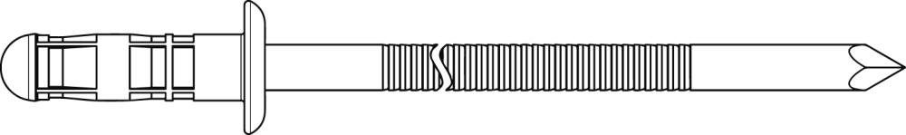 Blindniet PolyBulb Alu/Stahl Flachrundkopf 4,8x11mm GESIPA