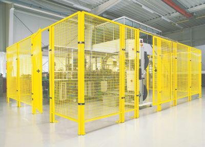 Anfang-/Endpfosten Maschinenschutzgitter H2000 mm RAL 9005