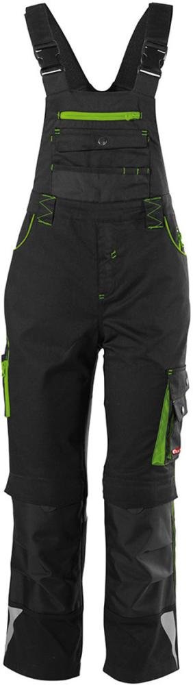 FORTIS Kids Latzhose 24, schw./limegreen,Gr134-140