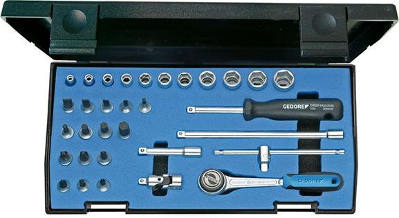 Steckschlüssel-Garnitur 1/4" 20IMU-3 32-teilig Gedore