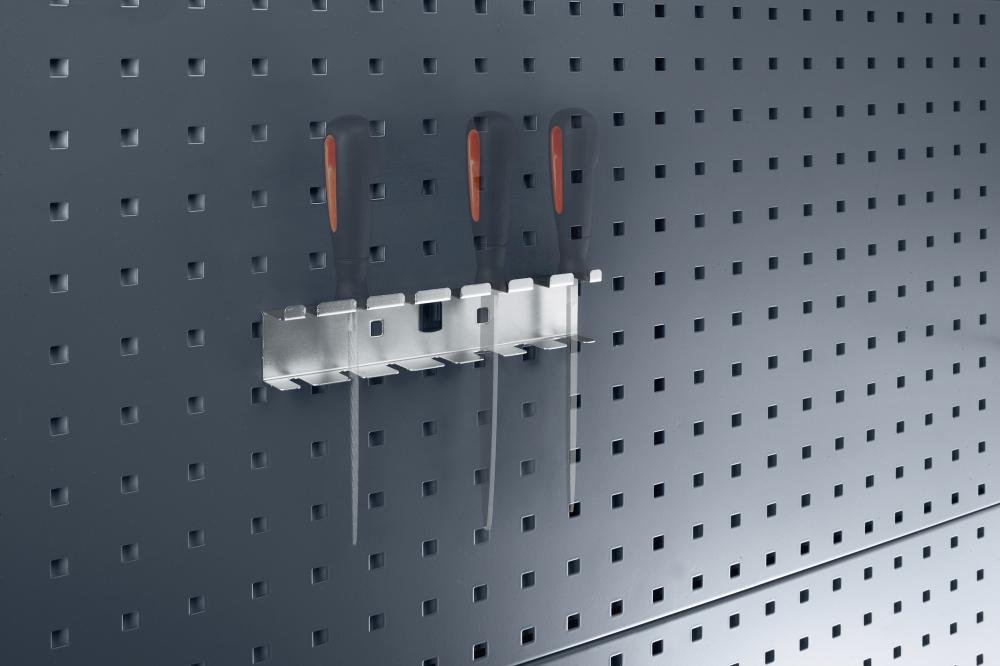 Schraubendreherhalter B225 mm 7 Aufnahmen für Lochplatten bott