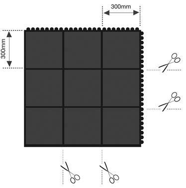 Randleiste mit Verbinder 1.0m, gelb